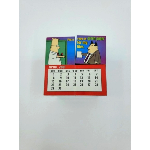 DILBERT Folding Cube Calendar 2001 Puzzle Block Comic Strip 3 X 3 - Picture 6 of 14